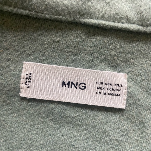 Mango Oversized Sea Foam Green jacket / shacket with pockets - Picture 4 of 5
